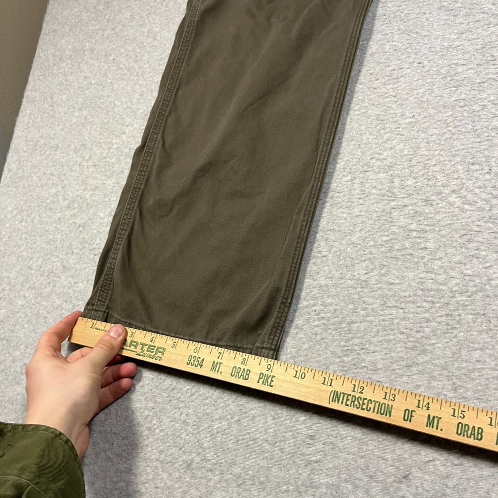 Carhartt Pants Mens 36x32 (Tag 38x32) Brown Carpenter Canvas Workwear Relaxed - Picture 6 of 12